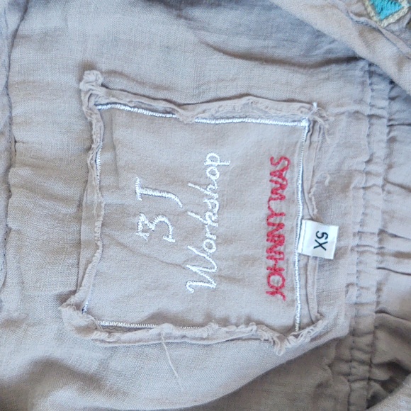 GUC Johnny Was grey embroidered tunic with three quarter sleeves - Picture 4 of 5